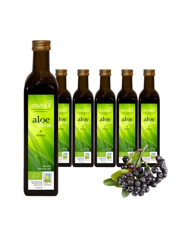 6 x Bio Aloe Vera & Aronia Direktsaft